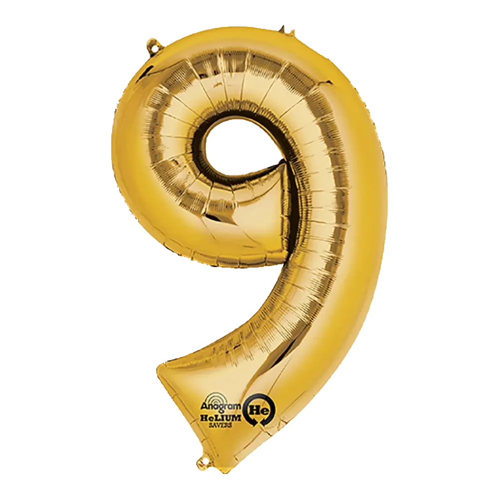 34 Pulgadas ANAGRAM NÚMERO 9 DORADO