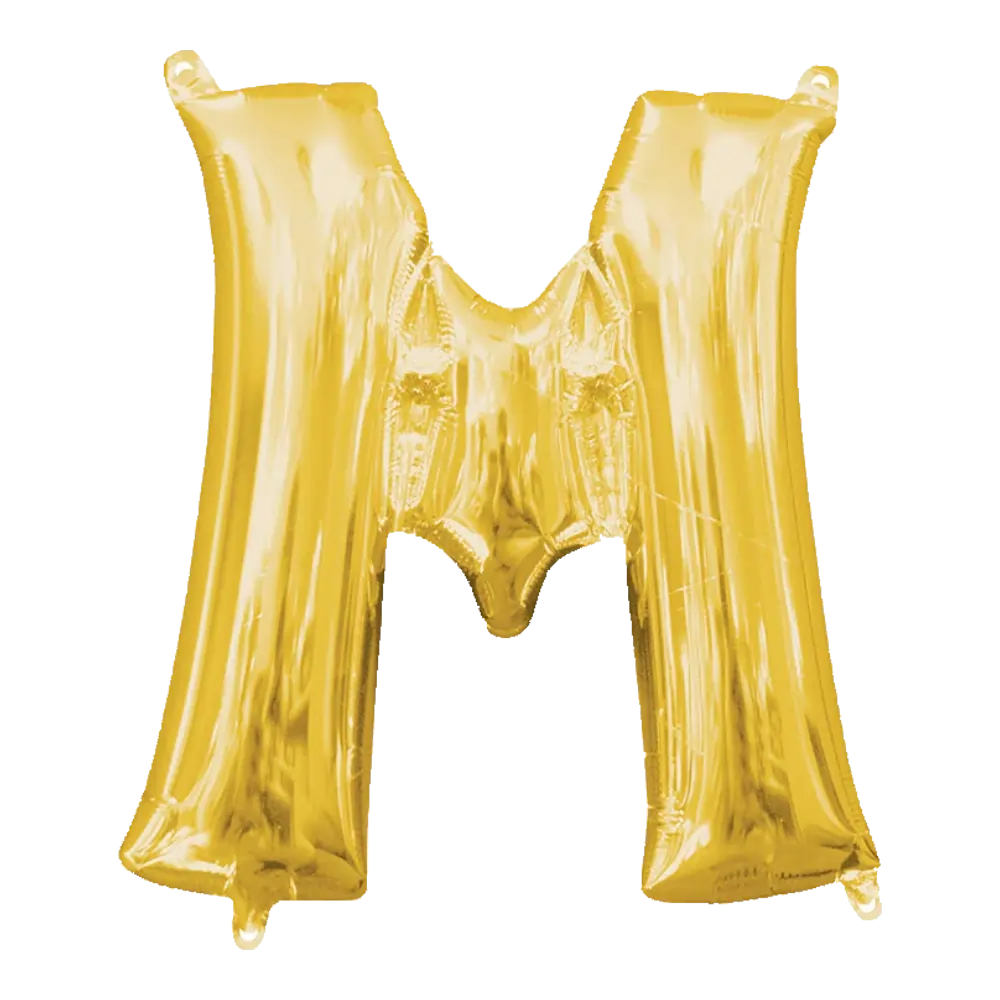 16 Pulgadas ANAGRAM LETRA M DORADO (SOLO AIRE)