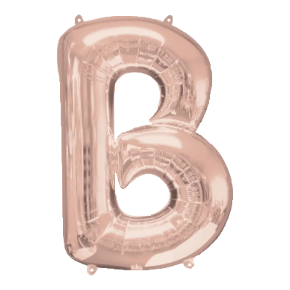 34 Pulgadas ANAGRAM LETRA B ORO ROSA