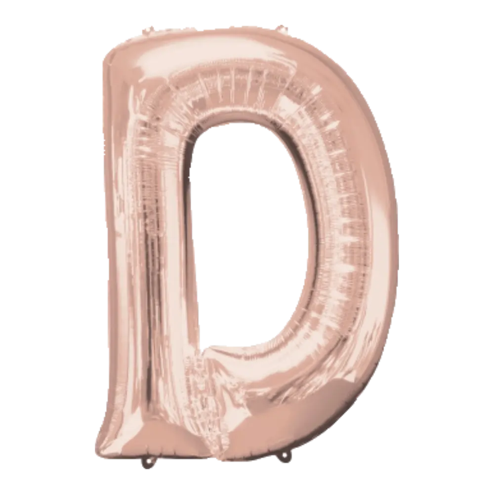 34 Pulgadas ANAGRAM LETRA D ORO ROSA