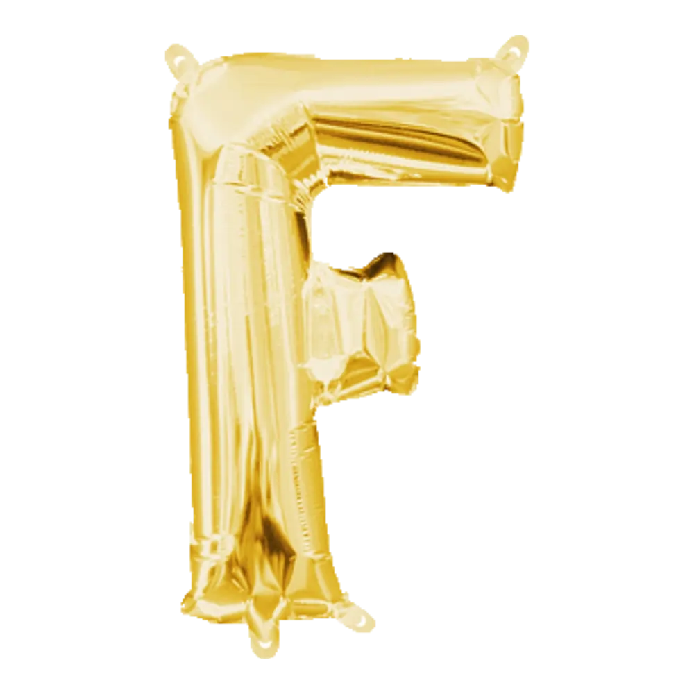 34 Pulgadas ANAGRAM LETRA F DORADO