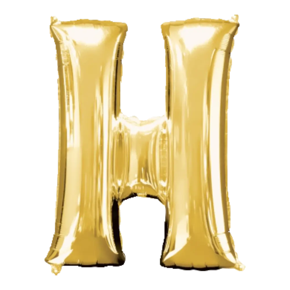 34 Pulgadas ANAGRAM LETRA H DORADO