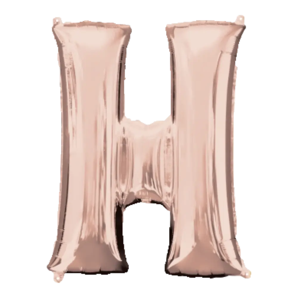 34 Pulgadas ANAGRAM LETRA H ORO ROSA