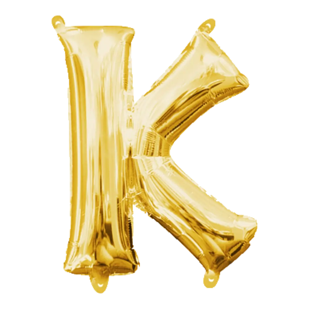 34 Pulgadas ANAGRAM LETRA K DORADO
