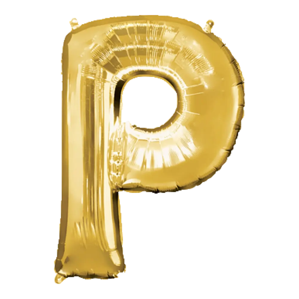34 Pulgadas ANAGRAM LETRA P DORADO