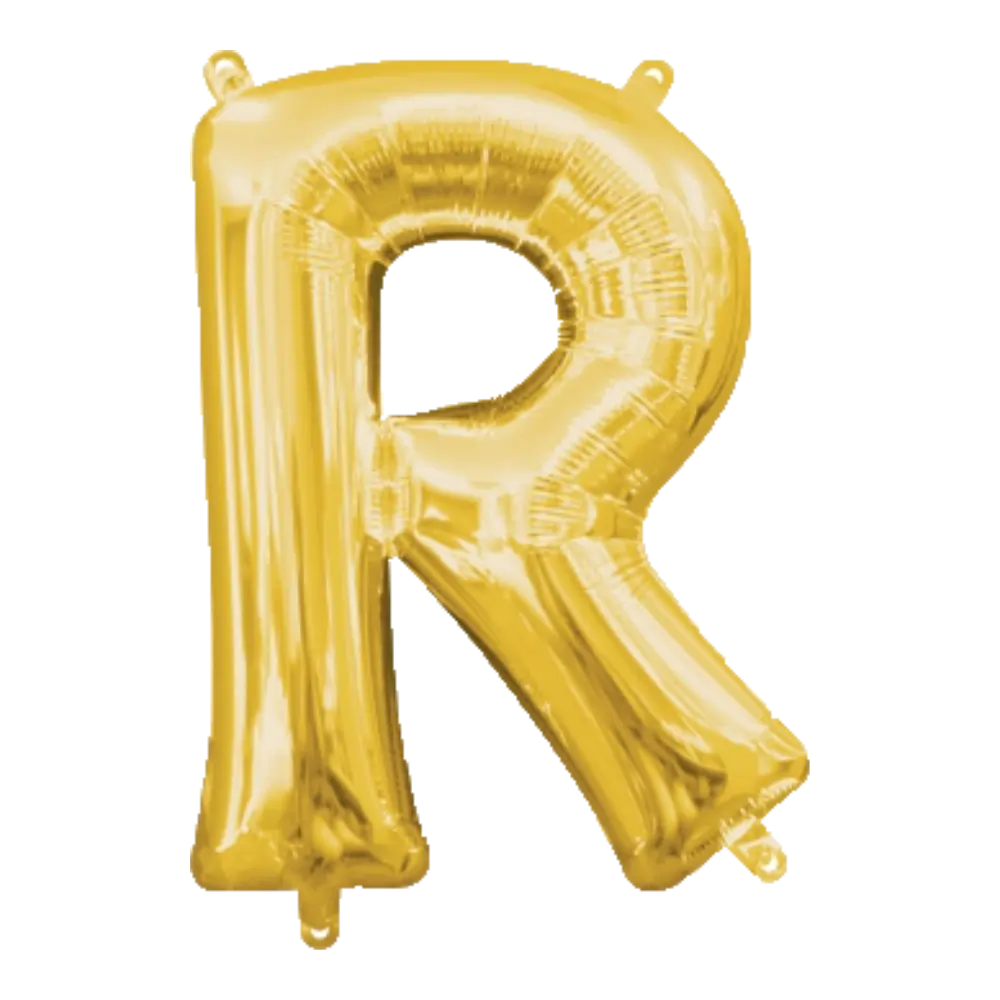 34 Pulgadas ANAGRAM LETRA R DORADO
