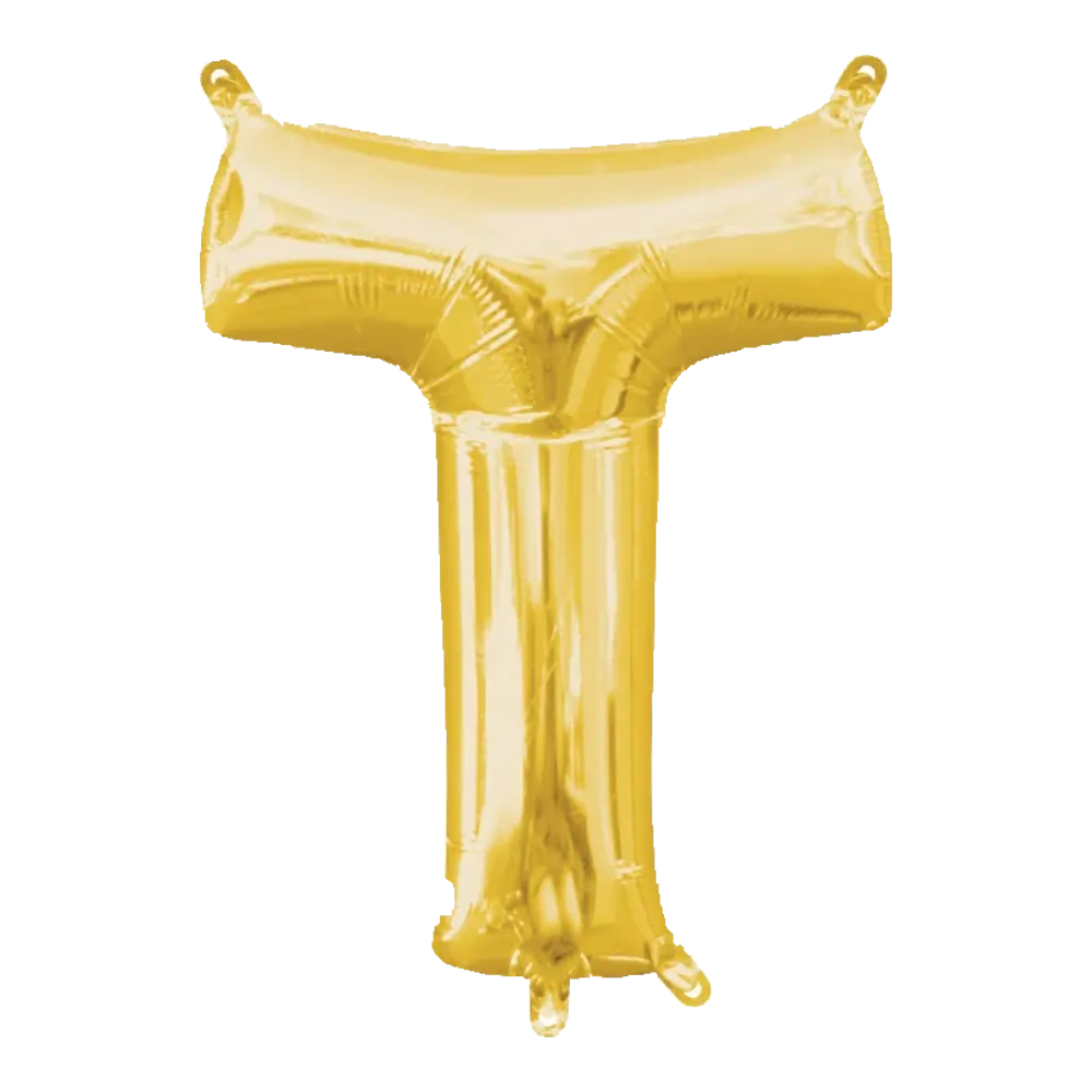 34 Pulgadas ANAGRAM LETRA T DORADO