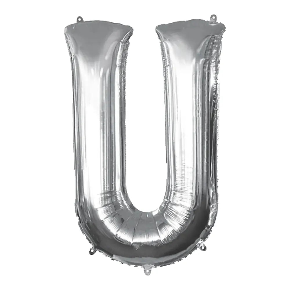 34 Pulgadas ANAGRAM LETRA U PLATEADO
