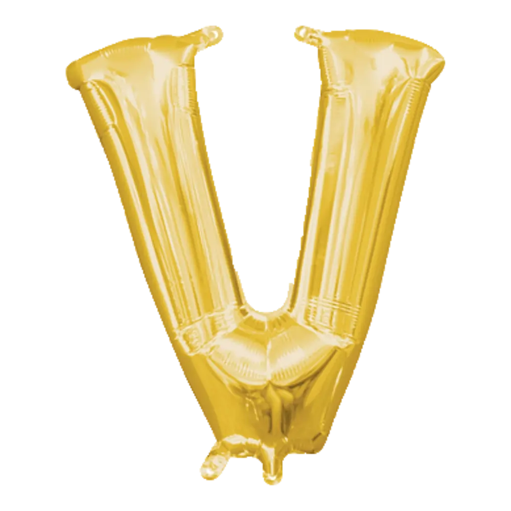 34 Pulgadas ANAGRAM LETRA V DORADO