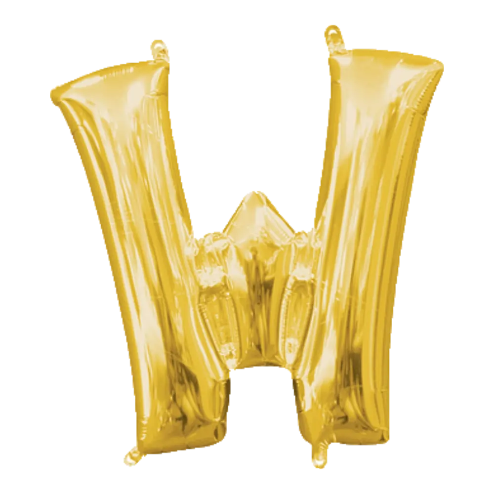 34 Pulgadas ANAGRAM LETRA W DORADO
