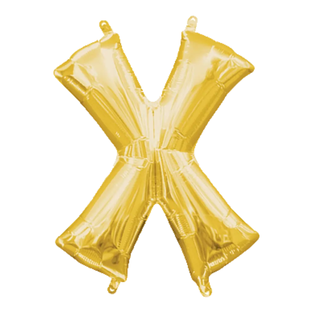 34 Pulgadas ANAGRAM LETRA X DORADO