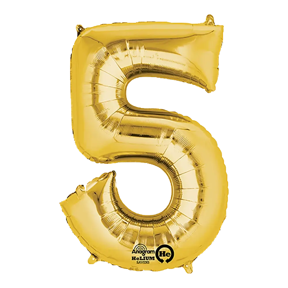 34 Pulgadas ANAGRAM NÚMERO 5 DORADO