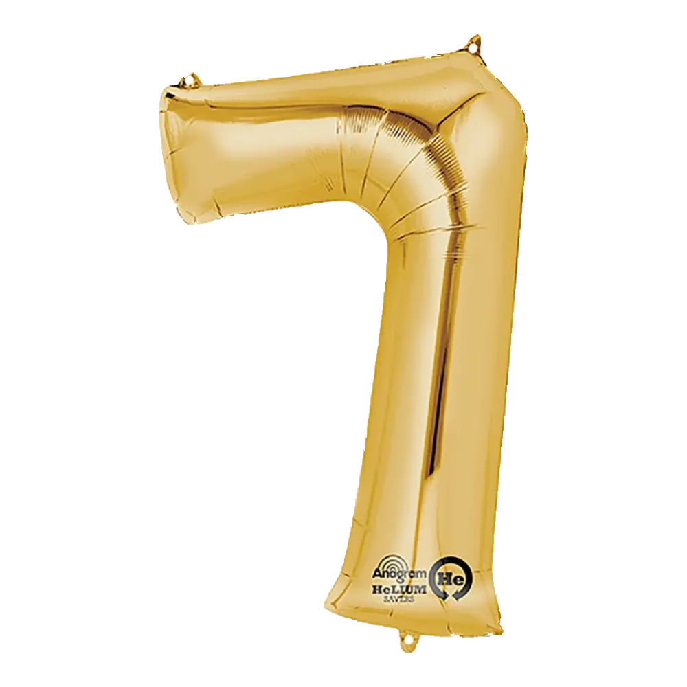 34 Pulgadas ANAGRAM NÚMERO 7 DORADO